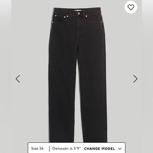 Madewell Perfect Vintage Petite Straight Jeans Lunar Wash